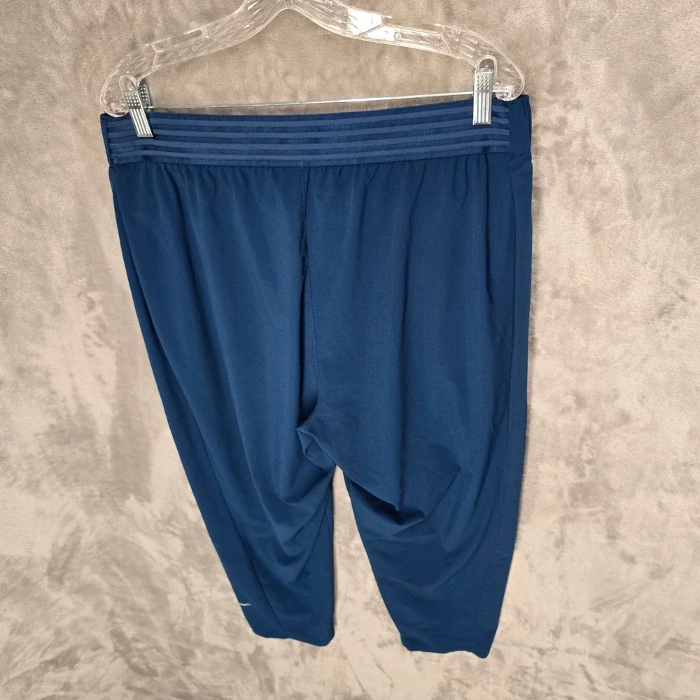 Nike Essential Pants Women 1X Blue Dri-Fit Cropped Tapered Athleisure Gym Light